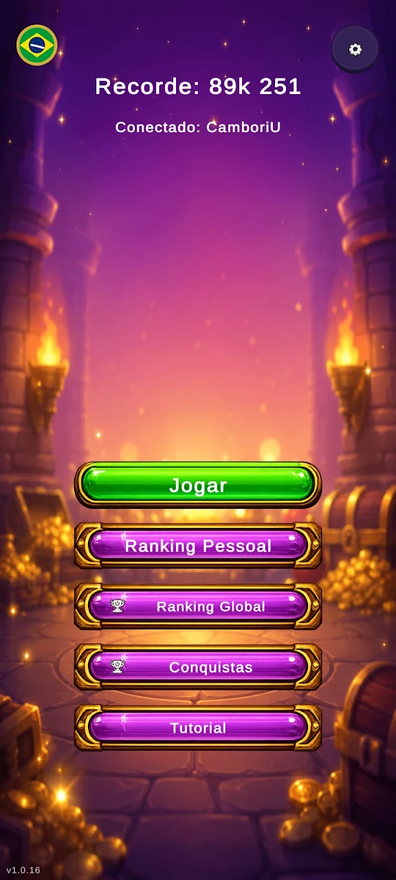 Tela inicial do XP Button